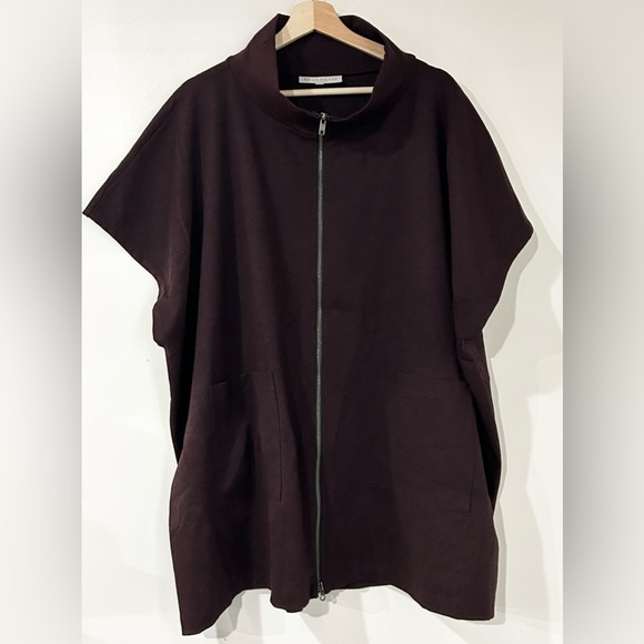 Bryn Walker Pip Poncho in Port Melange M - Picture 2 of 6